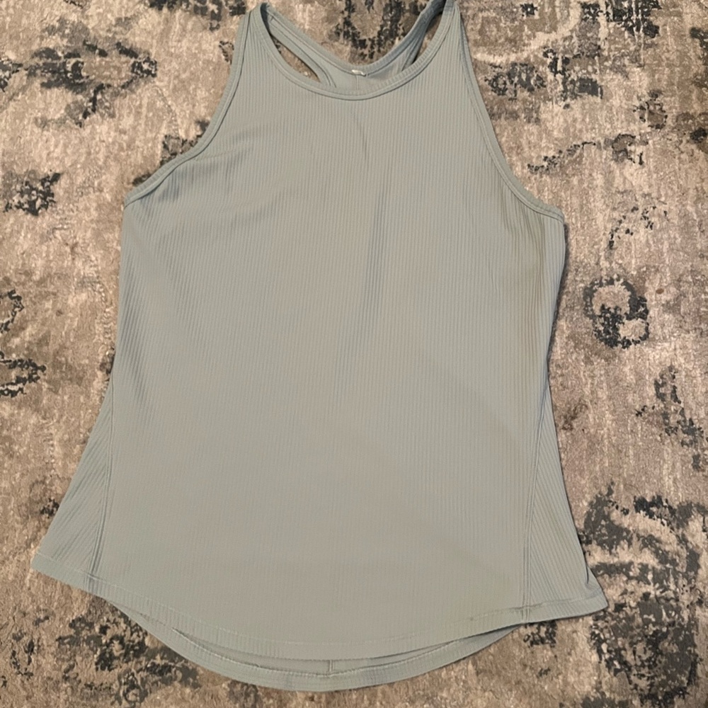 Lululemon Athletica Green Fitted Sleeveless Tank Top